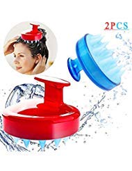 SILISCRUB - The Original Silicone Shampoo Brush,Hair Scalp Massager with Soft Silicon Brush Head Tourmaline Contained (2PCS)