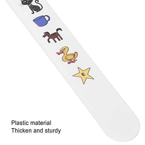 Image of Eye Chart, Fixation Stick Vision Tester, Coating Thicken, Clear Colorful Animal Patterns, Kids Vision Optometry Test Card(No. 1)