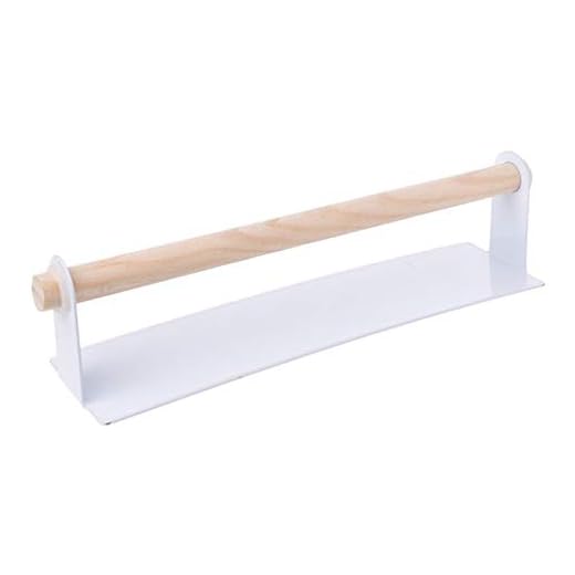 Hushållspappershållare utan borrning kökspappersdispenser självhäftande vägg metall trä hållare för hushållspapper rulle papper förvaring arrangör 25,5 x 6 x 6 cm