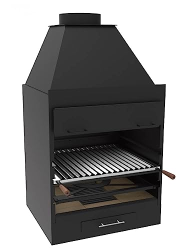 Barbacoa BBQ GRANDE FORMATO de 60 cm de carbón y...