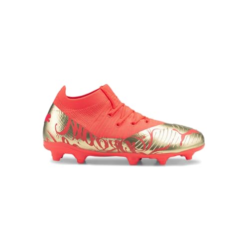 PUMA Tênis infantil unissex Future Z 3.4 Neymar Jr. Firm Artificial Ground, Coral Fiery - ouro, 11 Big Kid