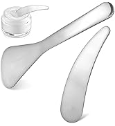 Healifty Mini Metal Cosmetic Spatula, 2pcs Skincare Spatulas, Mini Cosmetic Spoon, Reusable Facia...