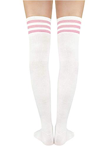 Image of Century Star Thigh High Socks Long Over Knee High Socks for Women Casual Athlete Striped Knee High Stocking