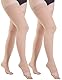 2 Paar Medizinische Kompressionsstrümpfe Damen & Herren 20-30 mmHg, Klasse 2, Abgestufte Unterstützung Lange Stützstrümpfe Kompressionssocken für Krampfadern Ödeme Flug (2x Beige, 3XL)