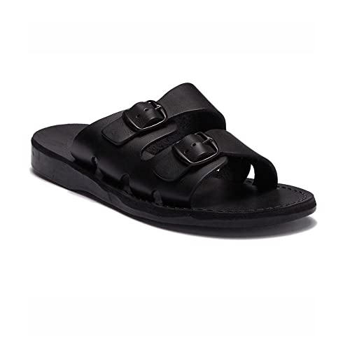Barnabas - Leather Double Buckle Sandal - Mens Sandals