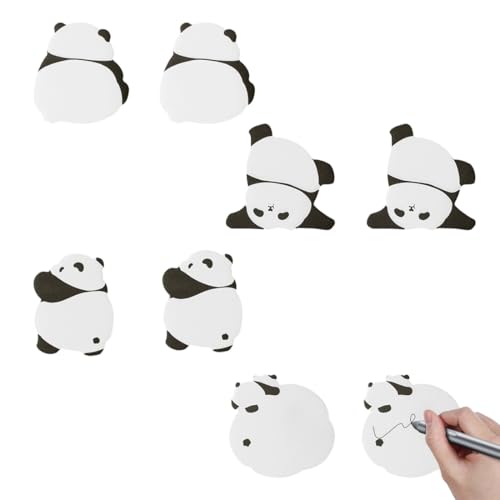 XOXVURI 8 Piezas Blocs de Notas, Panda Notas Adhesivas, Mini Notas Adhesivas, para la Oficina, Escuela, Niños Regalos de Estudiantes, Fiesta de Cumpleaños Regalos