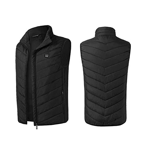 JUMBENA Heizbare Weste,beheizte Baumwollweste mit Stehkragen und USB-Ladeeinsatz für kalte Outdoor-Aktivitäten,Skifahren,Angeln,Jagen (L) Cover