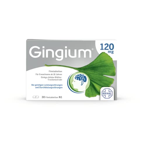 Gingium 120 mg Filmtabletten 30 St: Bei Vergesslichkeit frühzeitig handeln* - pflanzlich & gut verträglich