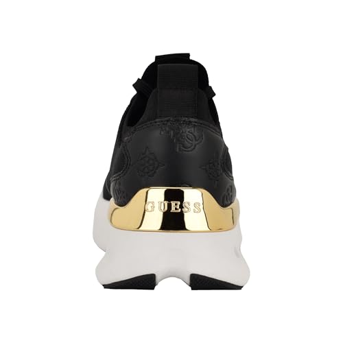 Guess Women's SOULITE Sneaker, Black/White 001, 7.53
