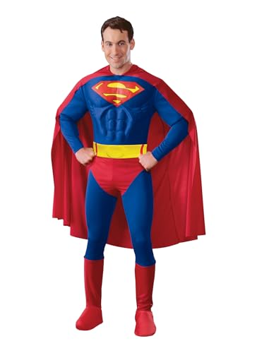 Rubie's Official DC Comics Superman Muscle Chest Deluxe Costume, Adult Superhero Fancy Dress