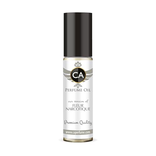 CA Perfume Impression of Fleur Narcotique Unisex Fragrance Oil Floral Fruity Scent Long Lasting Perfumes for Women &amp; Men Travel Size TSA Ready Mini Parfum Body Oil Roll-on 0.33 Fl Oz 10ml