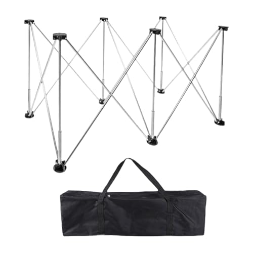 AlluraPet Soporte de Mesa Plegable Acero Inoxidable, Patas de Trabajo Expandible 116.5x60.5cm, Altura Ajustable 73-82cm (28.7-32.3in), Capacidad 600kg