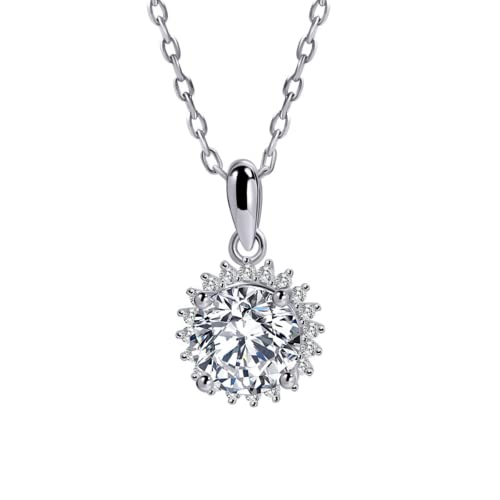 Collier moissanite plaqué 18k, le cadeau idéal pour mamans et filles