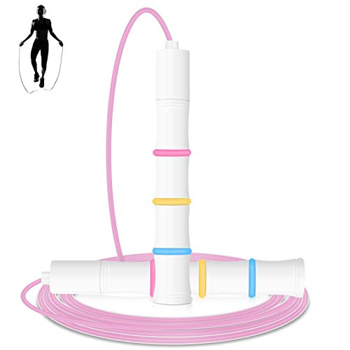 Wastou Cuerda de saltar, cuerdas de saltar de velocidad de acero sin enredos para hombres, mujeres y niños de fitness, mango antideslizante, cuerda ajustable para boxeo, crossfit y doble unders Cover