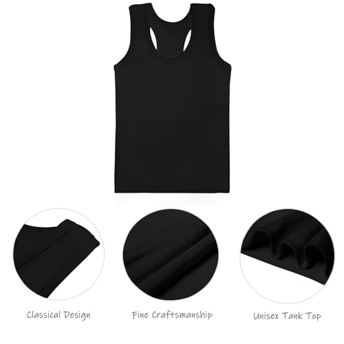 Juephe Soft Undershirt Tank Top Cotton Undershirt Sleeveless Shirts For Kids Girls Or Boys Black thumb #3