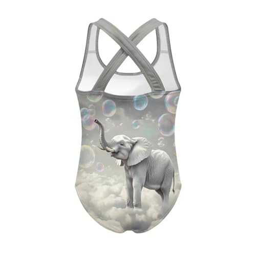 WELLFLYHOM Girls' One Piece Swimsuit for Age 5-14 Cross Back Full Coverage Swimwear Sleeveless Bathing Suits2