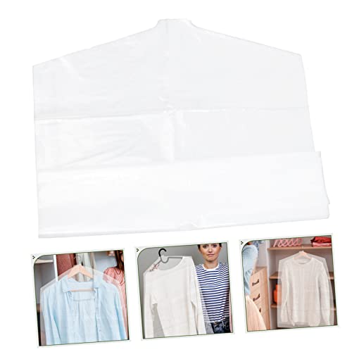 Happyyami 10pcs Transparent Garment Bags for Dust Protection Clothes Covers for Sweaters Suits and Jackets Pe Material for Home and Store Use4