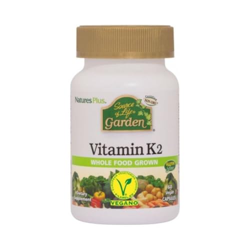 Vitamina K2 60 Comprimidos | Garden | Alta Potencia | Complemento Alimenticio para Huesos y Salud Cardiovascular | Vegano y Sin Gluten