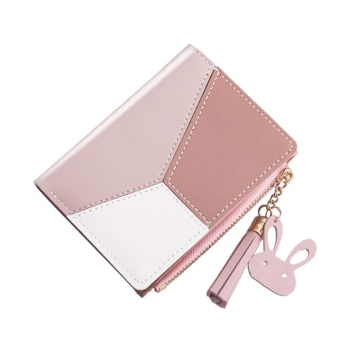 Portable Pu Wallet for Women Short Multifunctional Purse Tassel Delicate Zippered Holder for Cards and Cash Compact Design for Daily Use
