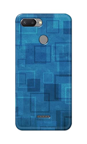 Image of Printed Hard Back Cover Case for Mi Redmi 6 Back Cover (Plain Azure Blue) -1302