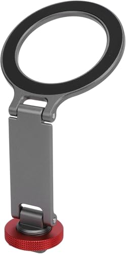 Image of ZORBES Magnetic Ring Phone Mount for Tripod or Universal Cold Shoe Mounts, Mag-Safe Compatible, Folding Strong Magnetic Phone Holder for Camera, Selfie Stick