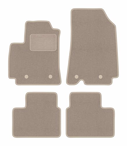 Tapis de voiture pour Renault Arkana Croisement 2021- velours beige ensemble 4 pièces