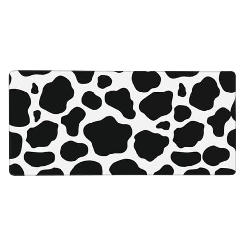 Tapis de souris grand format motif vache pour bureau d'ordinateur