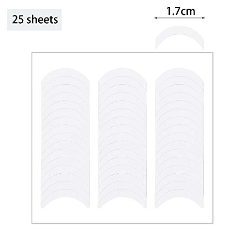 nuoshen 1200 Stücke Selbstklebend French Nail Sticker, 1.7cm Französisch Nagel Aufkleber Schablonen 3D Weiß Linie Nail… – Bild 3