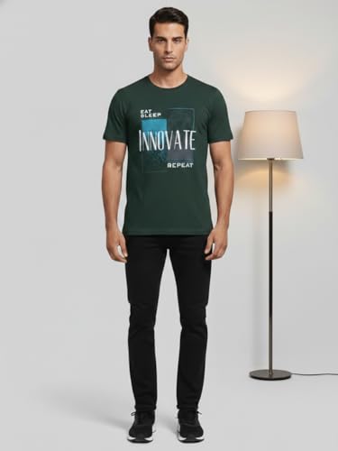 Image of Dollar Men's Pack of 1 Printed Non Zipper Round Neck T-Shirt