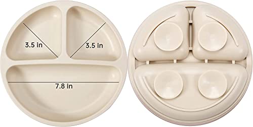 PandaEar Silicone Baby Feeding Set, Blue White - Image 4