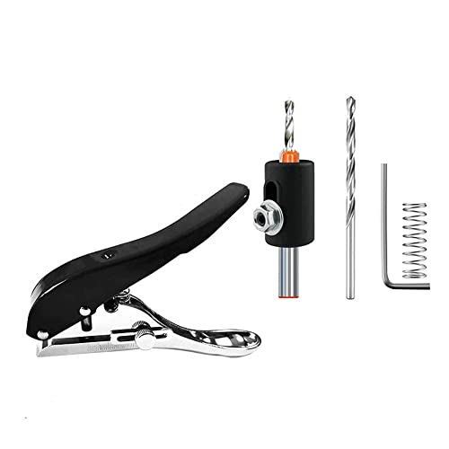 Jrifedptry Perforatrice a foro singolo resistente da 8 mm per lavori artigianali con carta, capacità di perforazione di 20 fogli, pinza perforatrice rotonda