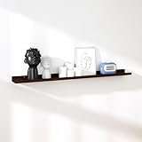 RICHER HOUSE Black Floating Shelves for Wall Set of 1, 120 CM Wood Floating Shelves Modern for Photo Ledge Display, Wall Decor, for Room Decor, Living Room, Bedroom, Bathroom, Kitchen, Laundry