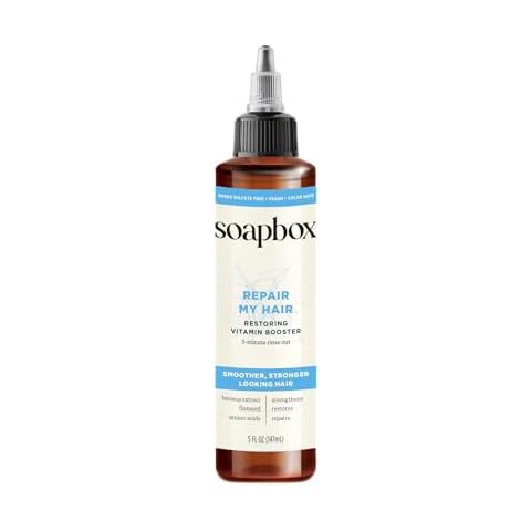 Soapbox Repairing Hair Treatment with Vitamin E, B5, Banana Extract, Flaxseed & Amino Acids - 5oz, Vegan, Paraben & Cruelty-Free Hair Booster Cover