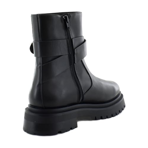 Steve Madden Women's Lonny Black Leather 6 Medium