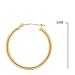 Amanda Rose Collection 14K Yellow Gold Classic Round Tube Hoop Earrings for Women 1 inch Diameter