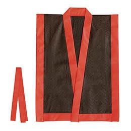 【10個セット】 ARTEC カラー不織布 エイサー打掛 黒(襟赤)J 帯付 ATC4126X10