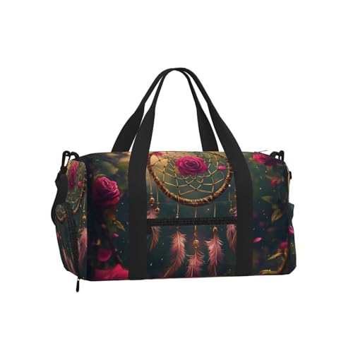 Sac de sport avec compartiment à chaussures étanche grand fourre-tout rose