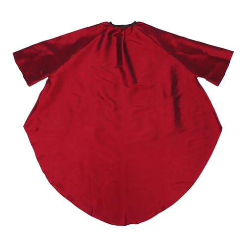 Capa impermeable para barbería con mangas color burdeos