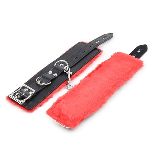 2025 Newly Wrist Ankle Adult Bondage Handcuffs Leather Black Fuzzy Hand Chained Wrists Kit for Grownups Bedroom for Spice Up Sex Leg Hand Cuff Bracelets for Women Men Sweater Y1A44