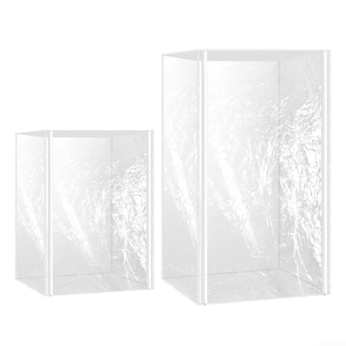 Cubierta resistente para estante de servicio de alimentos, diseño de PVC transparente para una fácil visibilidad del contenido y mayor durabilidad en cocinas ocupadas (28 x 23 x 61 pulgadas)