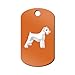 Schnauzer Engraved Keychain/GI Tag Mister Petlife Orange