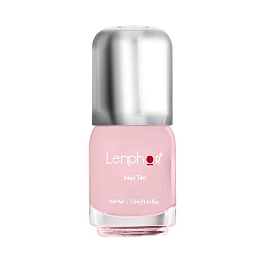 Lenphor Nail Paint Satin Gel Finish, Shiny Smooth Nail Colour, Long Lasting, Fade Resistant, Quick Dry, Glassy Finish, Glossy Luster Nail Polish, Satin Gel Finish, Warm Shade (Moon Light 12ml)-image-3