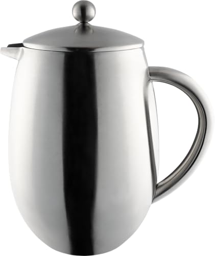 Café Olé BFD Cafetière, doppelwandiger Körper aus Edelstahl 18/10 und Siebfilter, satinierte Oberfläche… – Ansicht 1