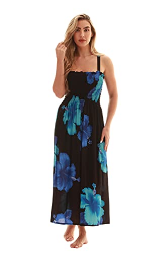 Image of Just Love Floral Print Tube Sundress Swimwear Cover Up Summer Dress for Women