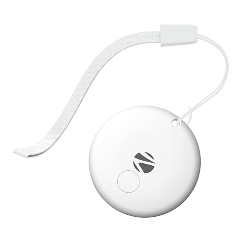 Image of Zebronics Smart Finder Tag (Android Only), Google Find Hub Compatible, Ring to Find, Lost Mode & Real Time Item Tracking, Quick Setup, 1 Year Battery Backup, Lanyard Included (Loshall Tag, White)