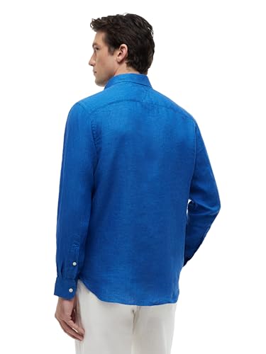 Image of Tommy Hilfiger Men's Long Sleeve Casual Linen Button Down Shirts in Regular Fit