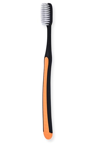 Image of ADA Cavity Defense Activated Charcoal Toothbrush 5 Pack Ultra-Soft Flosspick Bristle for Sensitive Teeth & Gums, Aids in Teeth Whitening, Extra Soft, Slim Grip (5 Count)