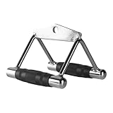 CANNON Agarres de Gimnasio para Polea | Agarre en D, V Bar, Doble Estribo y Barra de Jalón – Barras de Acero para Entrenamiento de Espalda y Brazos” (Agarre Doble Estribo)