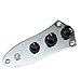 Dopro Loaded Control Plate Pre-Wired Control Plate with Wiring Harness for FD Electric Jazz Bass J Bass Chrome