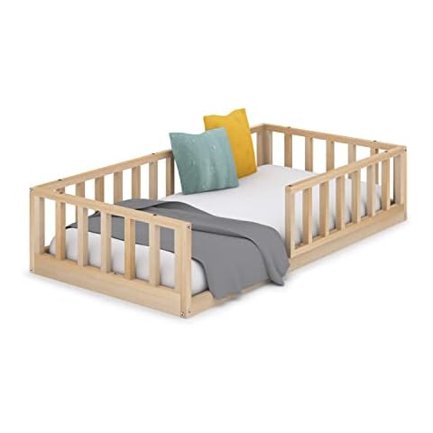 Cama Infantil Montessori Nube Madera Natural 90x190 cm Cover